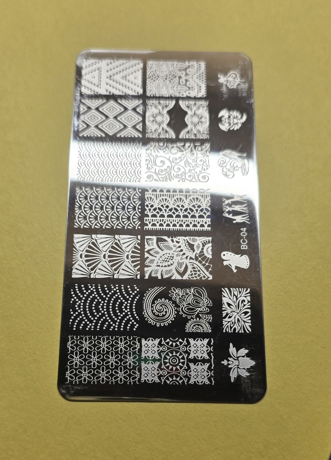 Mixed Lot of STEEL NAIL ART STAMPING PLATES WEDDING LOVE LACE BC-04 BC-06