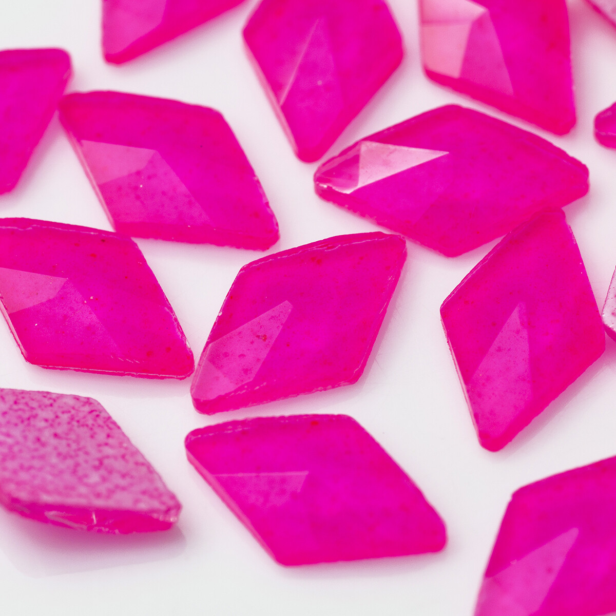 Rhombus 6x10mm Colorful Nail Art Rhinestones Non Hotfix Flat Back Glass Beads