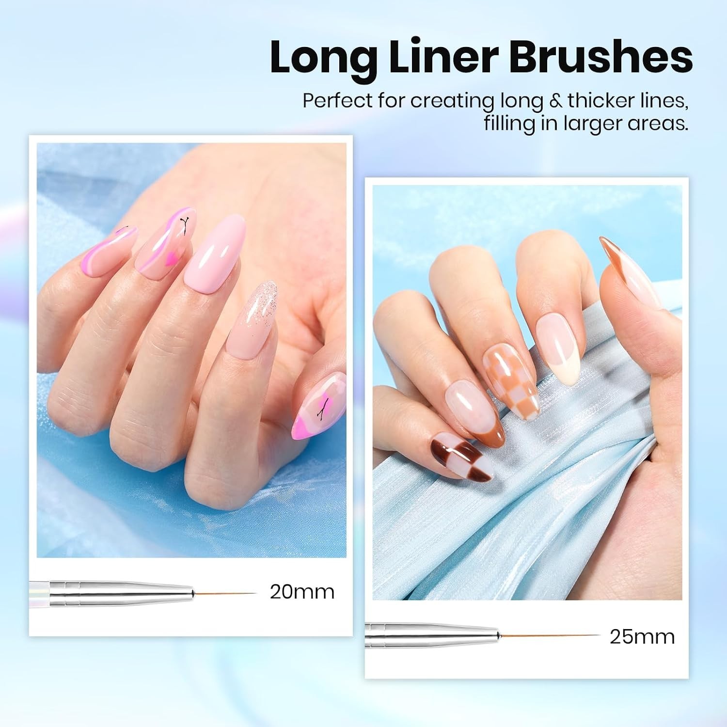 Beetles 5pcs Nail Art Liner Brushes – Durable & Ergonomic Design for Artists