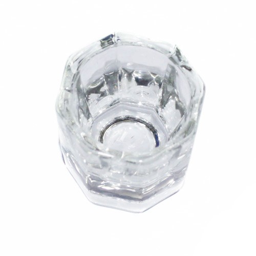 Octagonal Shape Glass Cup Dappen Dish Container for Arcylic Nail Art Liquid