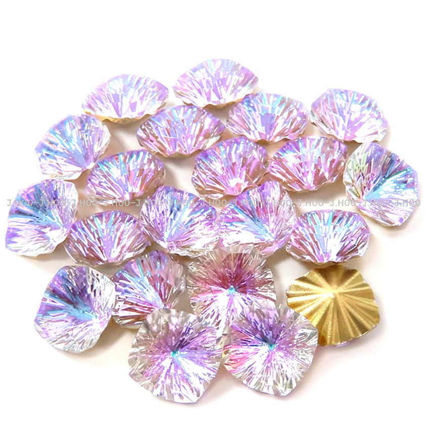 J.HOO Crystal 8460 Square V-Cut Fancy Rhinestones 8mm Nail Art (4pcs)