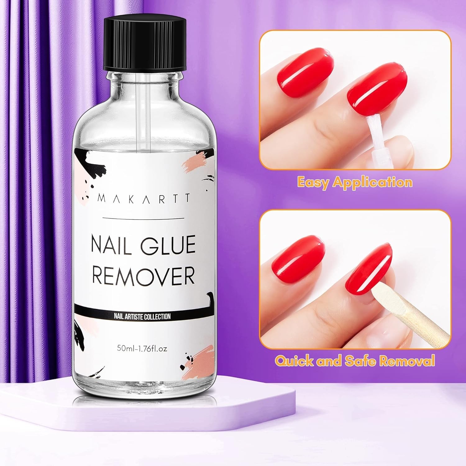 Nail Glue Remover: for Acrylics Press Ons – 50ML Debonder Without Acetone, Ca…