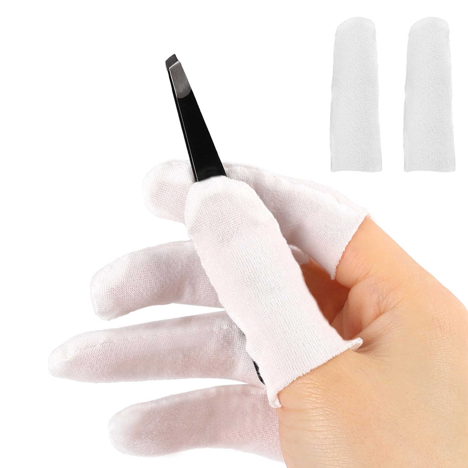 100 Pieces Cotton Finger Cots,Cloth Finger Cots Finger Toe Sleeves Fingertips