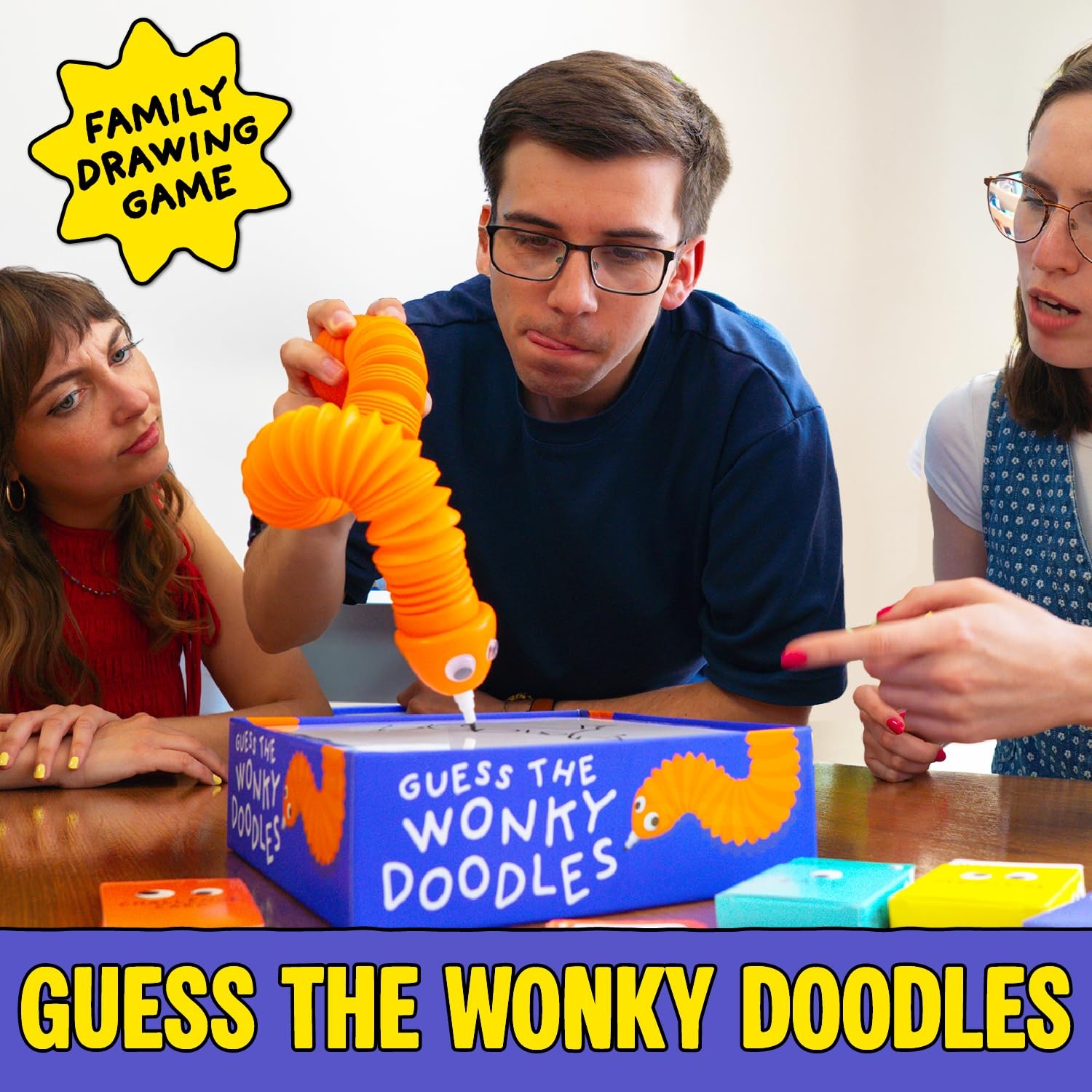 Lucky Egg Wonky Doodles – Hilarious 9 inches x 8.5 inches, Orange and White
