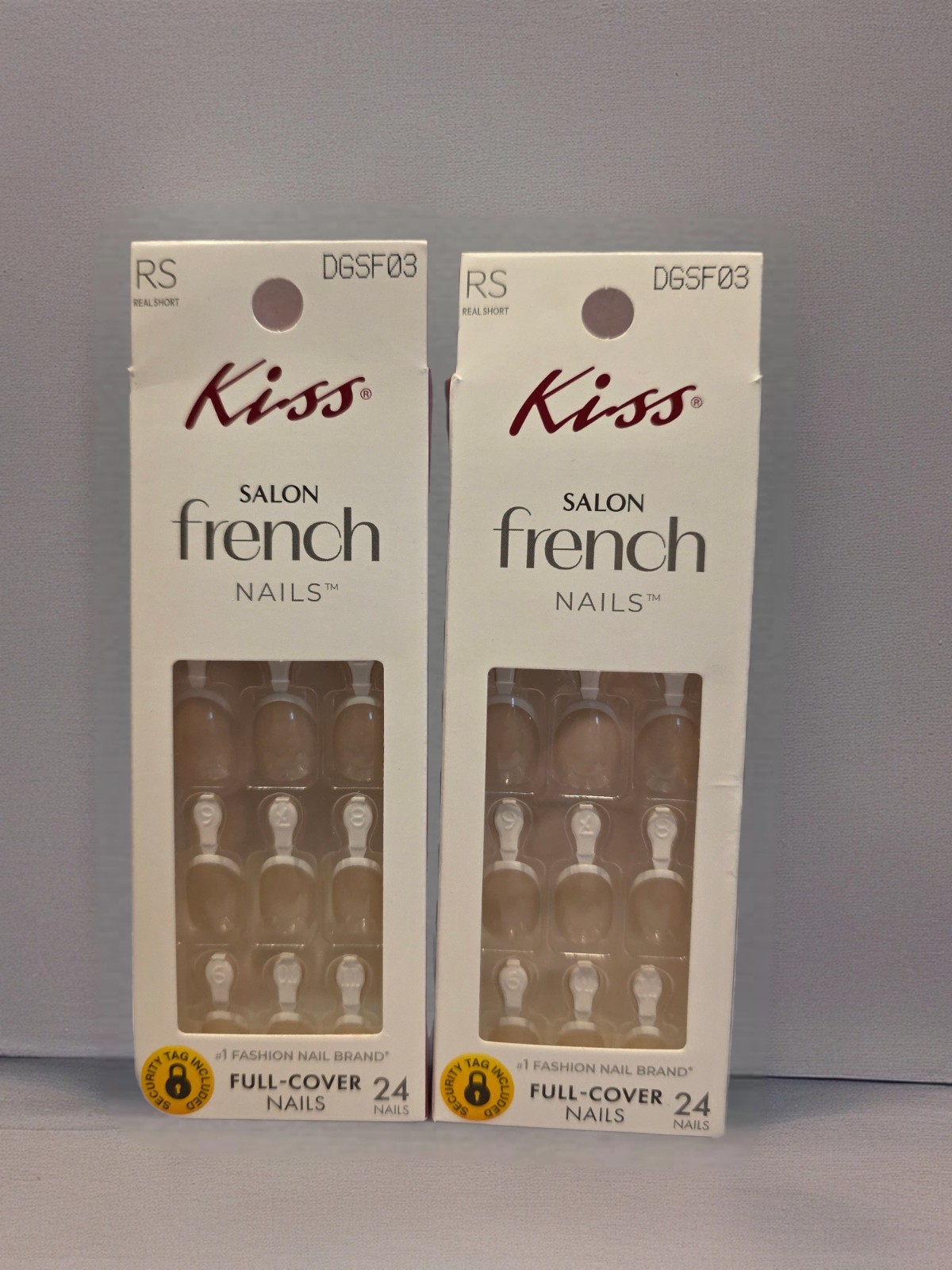 KISS Salon French Press-On Nails – Real Short DGSF03 Moon Pink 2 PACK