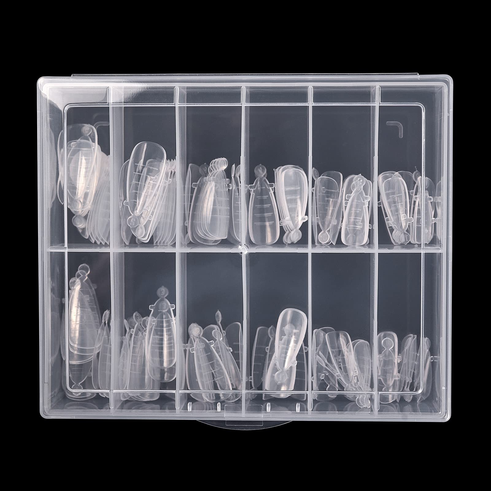 KADS120Pcs Dual Forms Full Cover Nail Tips Upper Arched Extension Mold Acryli…
