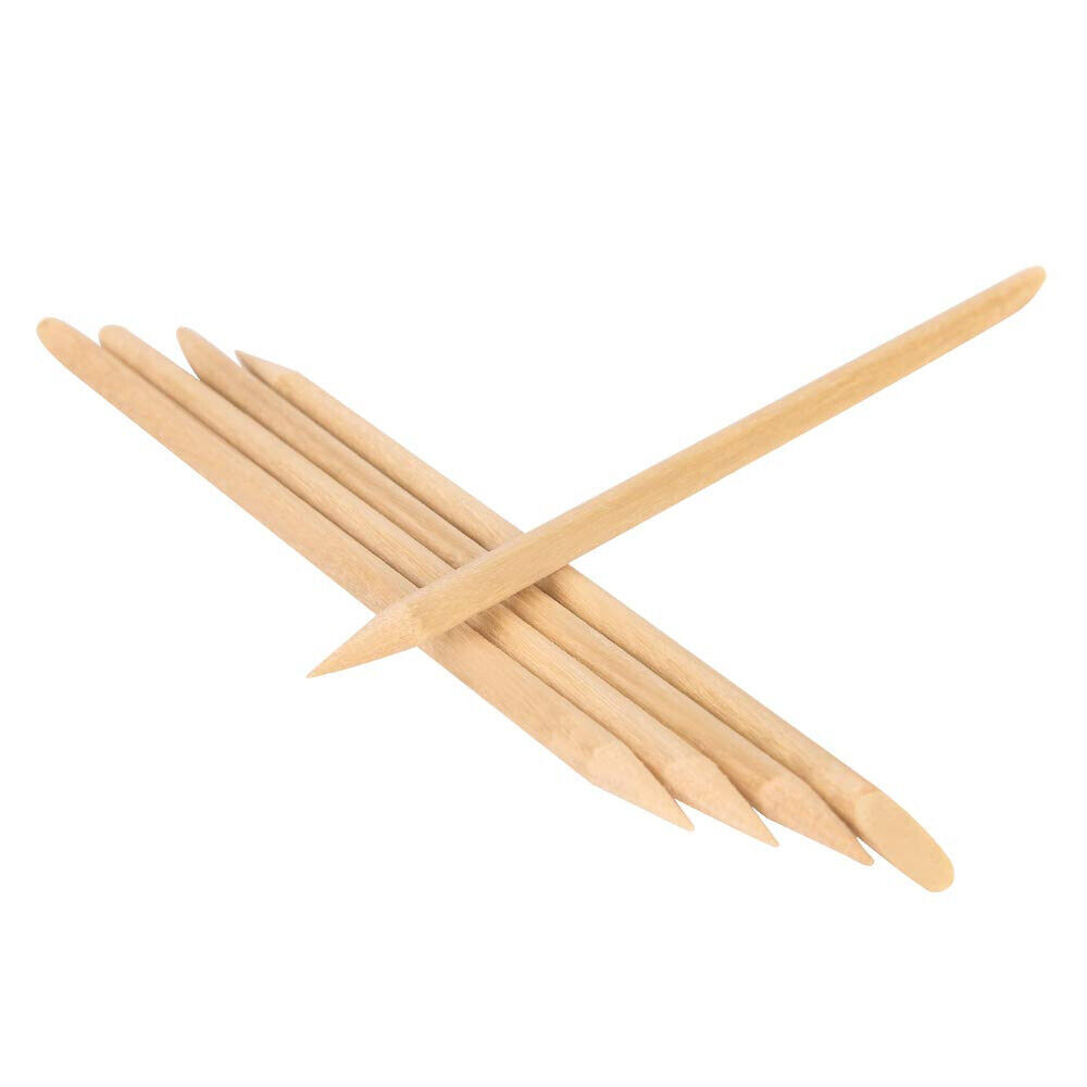 100PCS Orange Sticks for Nails 4.5 Inch – Wooden Cuticle Pusher & Remover Set