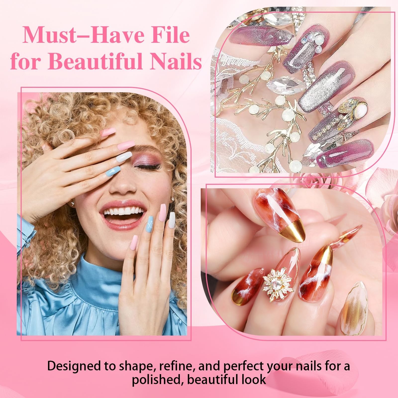 60 Pack Nail Buffers, Mini Buffer Block Nail File, Nail Buffer Block, Nail Fi…