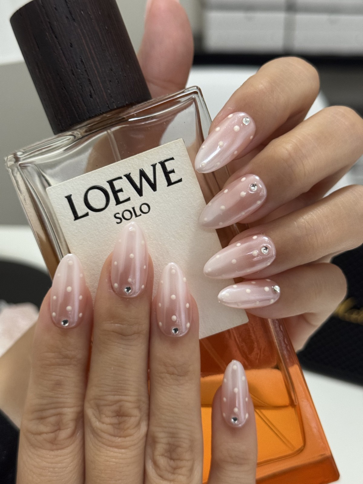 🌙 Luna Nails【Sugar Halo】Press-On Nails | Handmade Reusable 10-Piece Set
