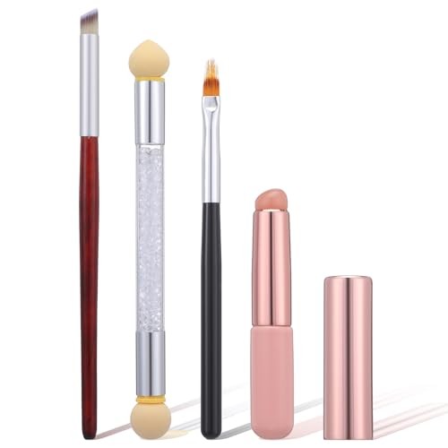 4 Pcs Ombre Nail Brush Set UV Gel Gradient Sponges Pen Silicone Nail Brushes