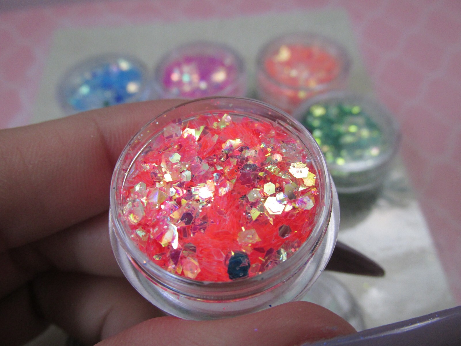 Glitter Flakes Crushed Jewels nail art set