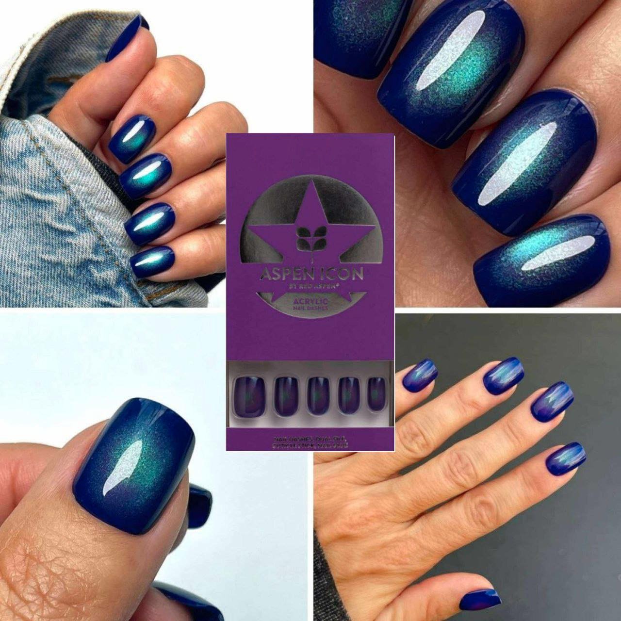REd Aspen Press On Nails-Beads and Bling, Bianca-ACRYLIC-Short-Squoval-Auru ICON
