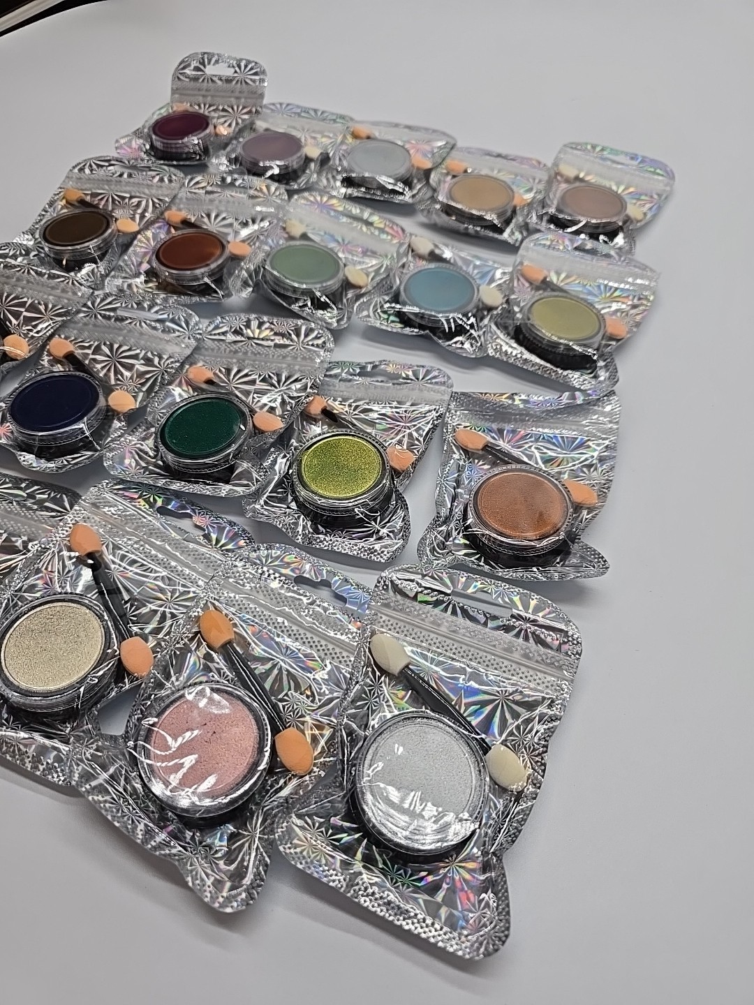 20 pcs Chrome Nail Powder Set Mirror Rubbing Pigment Gold Metallic Powder Summer