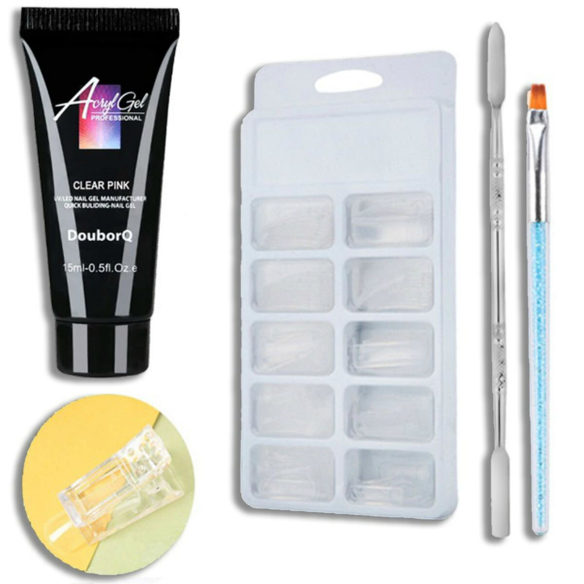 Acryl Gel Nail Extension Builder Poly Gel Nails Fake Nails Nail Forms Kit