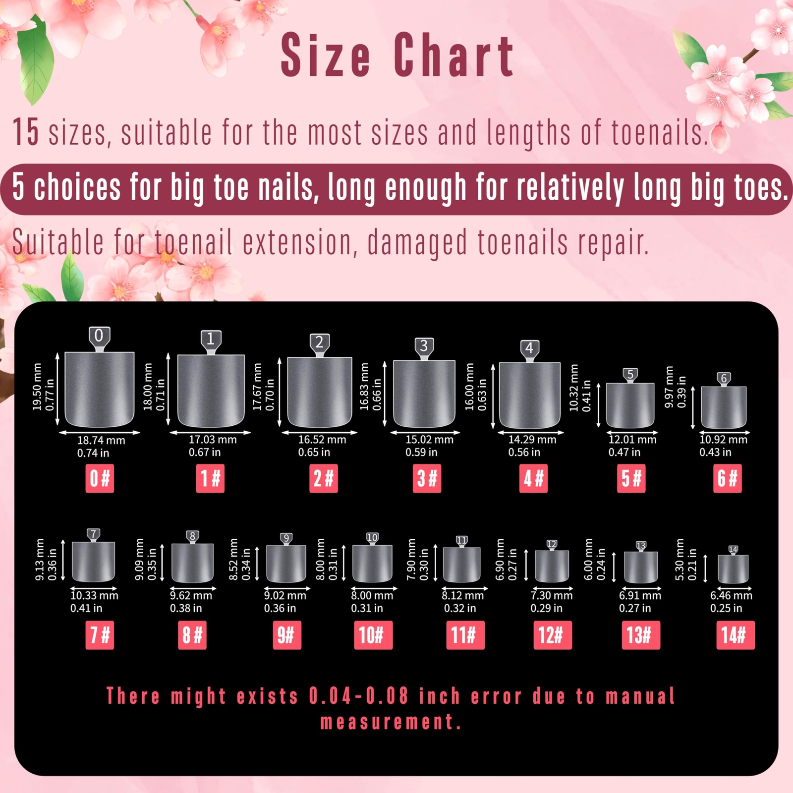 Sharp Square Toe Nail Tips Press on Full cover, Soft Gel False Toenail Extension