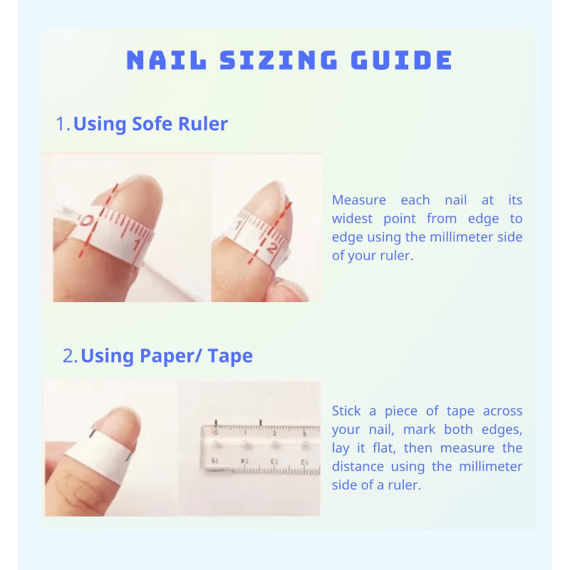Ice Blue Metal Handmade Press on Nails Vine Gold Line French Minimal Fake Nails