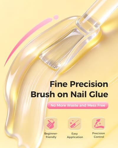 Super Strong Brush On Nail Glue,【Advanced Resin Formula with Deep Micro
