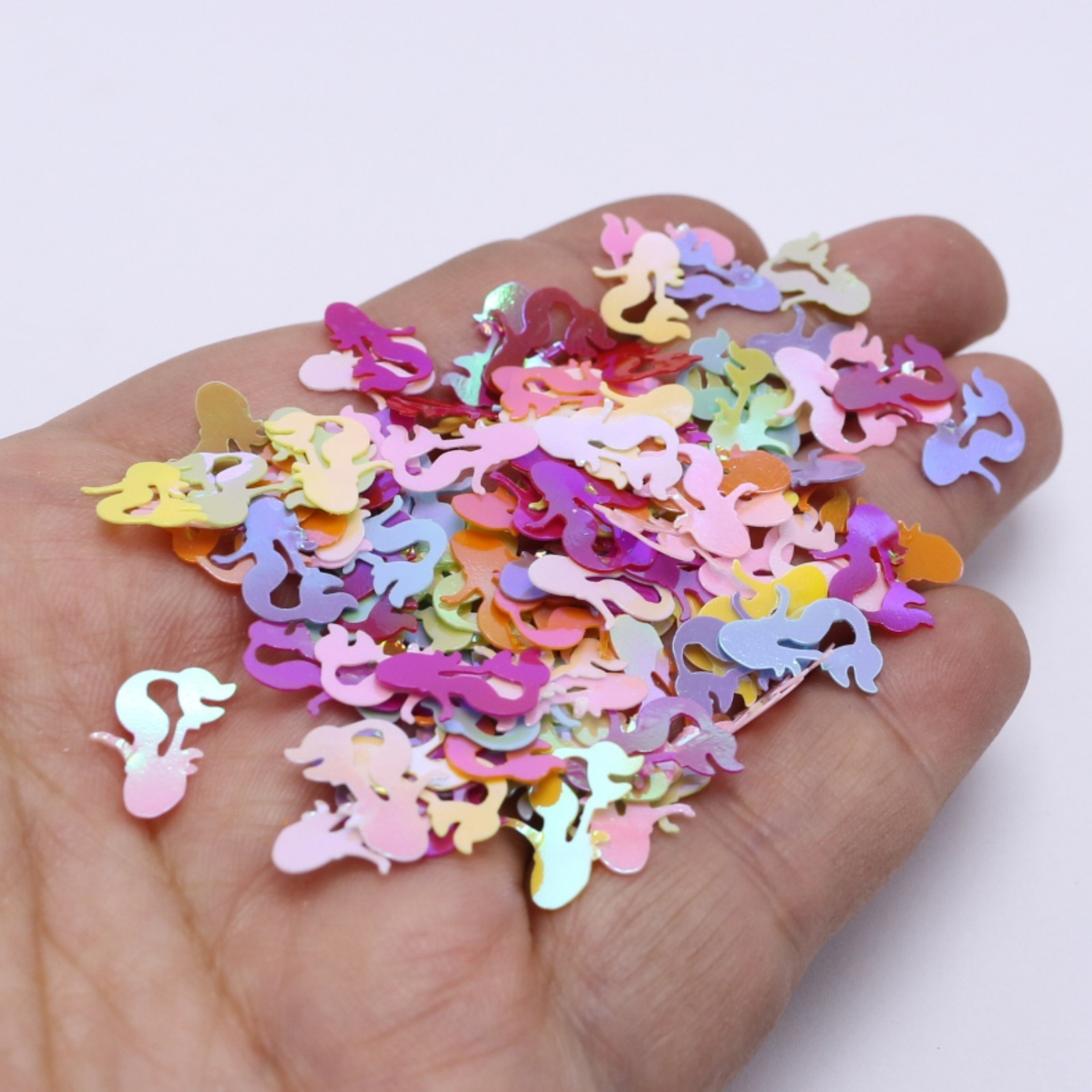 50 Gram Mixed Color Mermaid 12mm Sequins Loose Tiny Nail Art Tips Craft