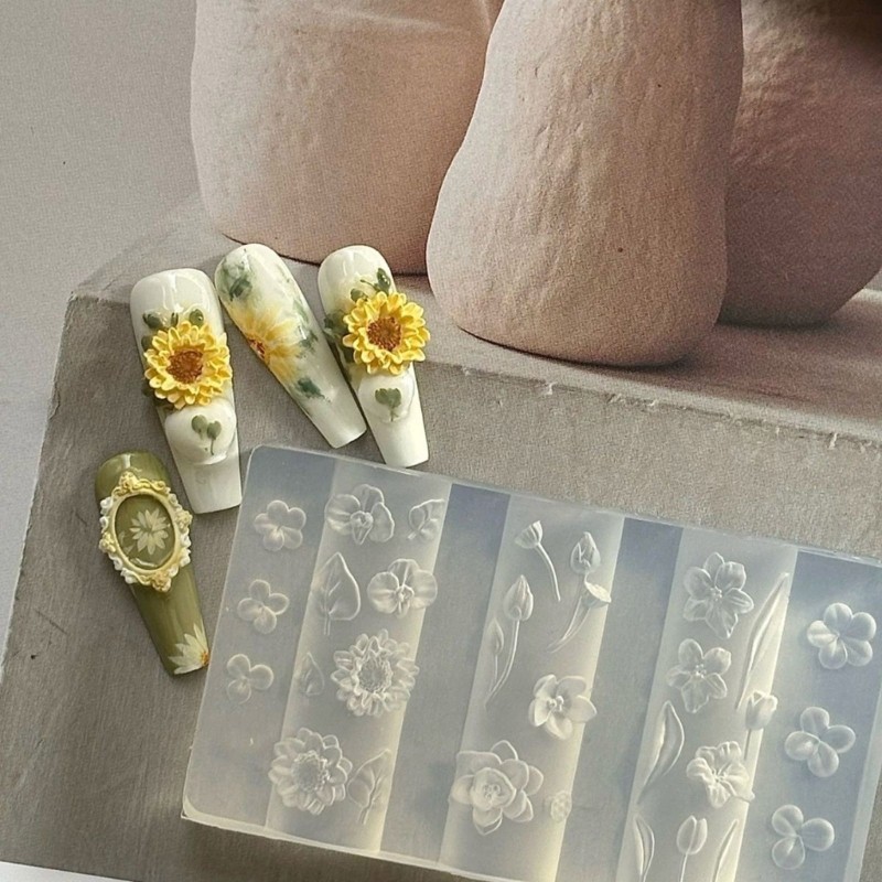 Flexible Sturdy Silicone Mould for Detail 3D Nail Art And Decorations