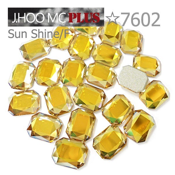 J.HOO Crystal 7602 Emerald Cut Flat Back Rhinestones 8×6mm Nail Art (10pcs)