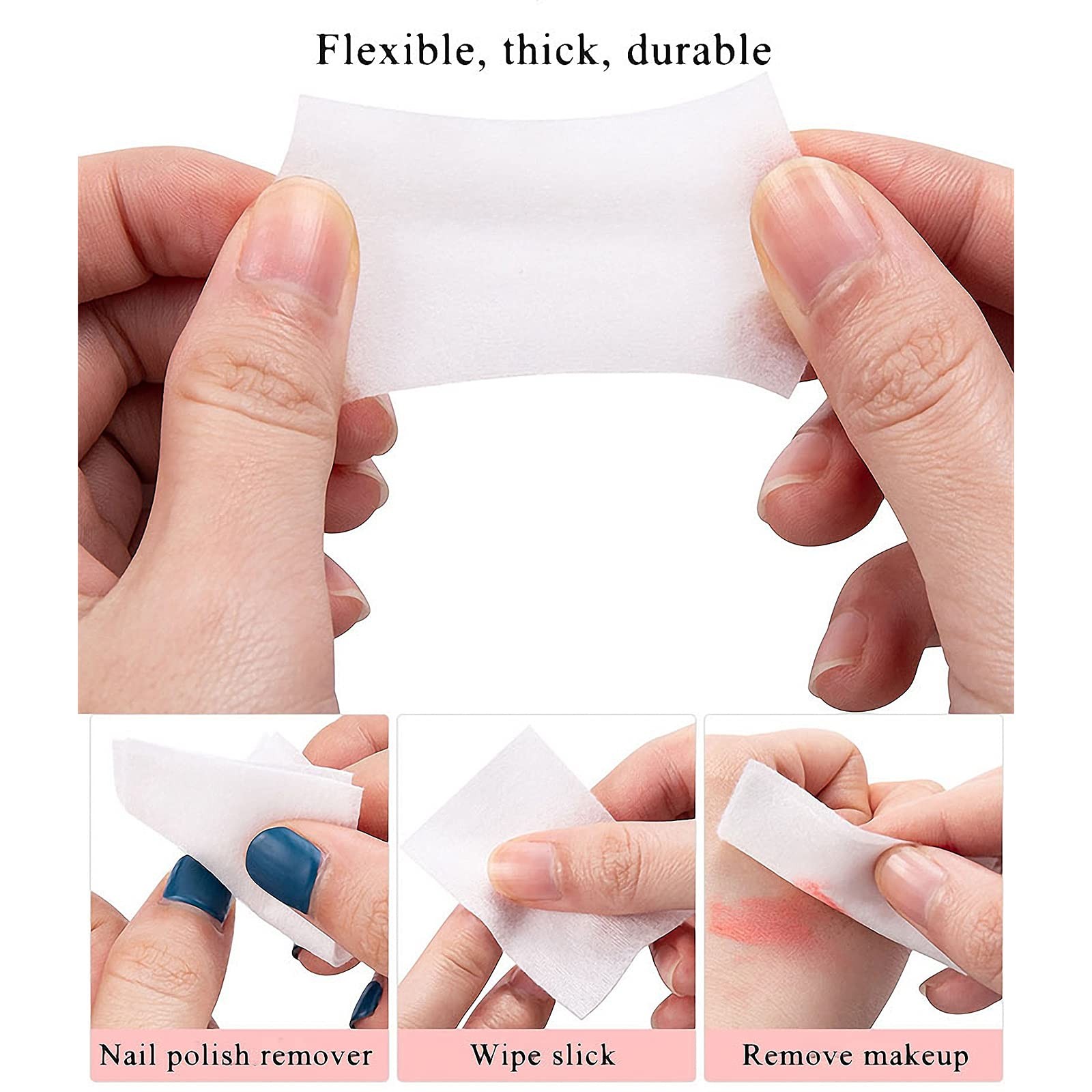 1000Pcs Nail Cotton Pads,1pcs Push Down Pump Dispenser Bottle For Nail
