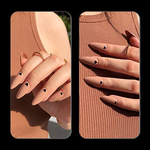 576pc Medium Press on Nails Almond Fake Nails Full N–Medium Almond Presson