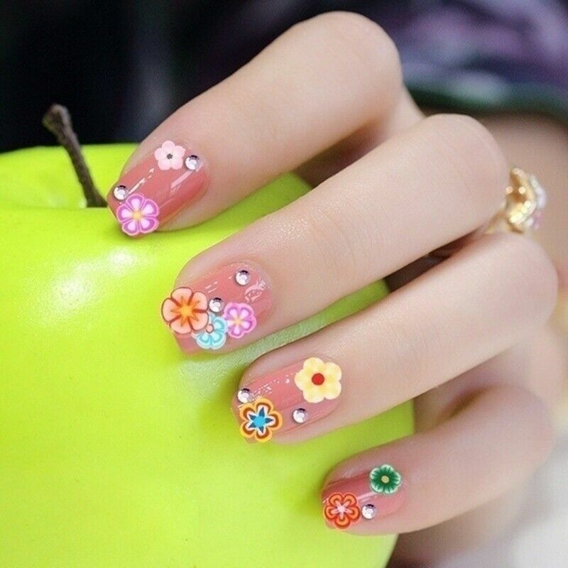 1000PCS/Pack 3D Nail Stickers Mini Fimo Slices Polymer Clay Crafts Fruit Design