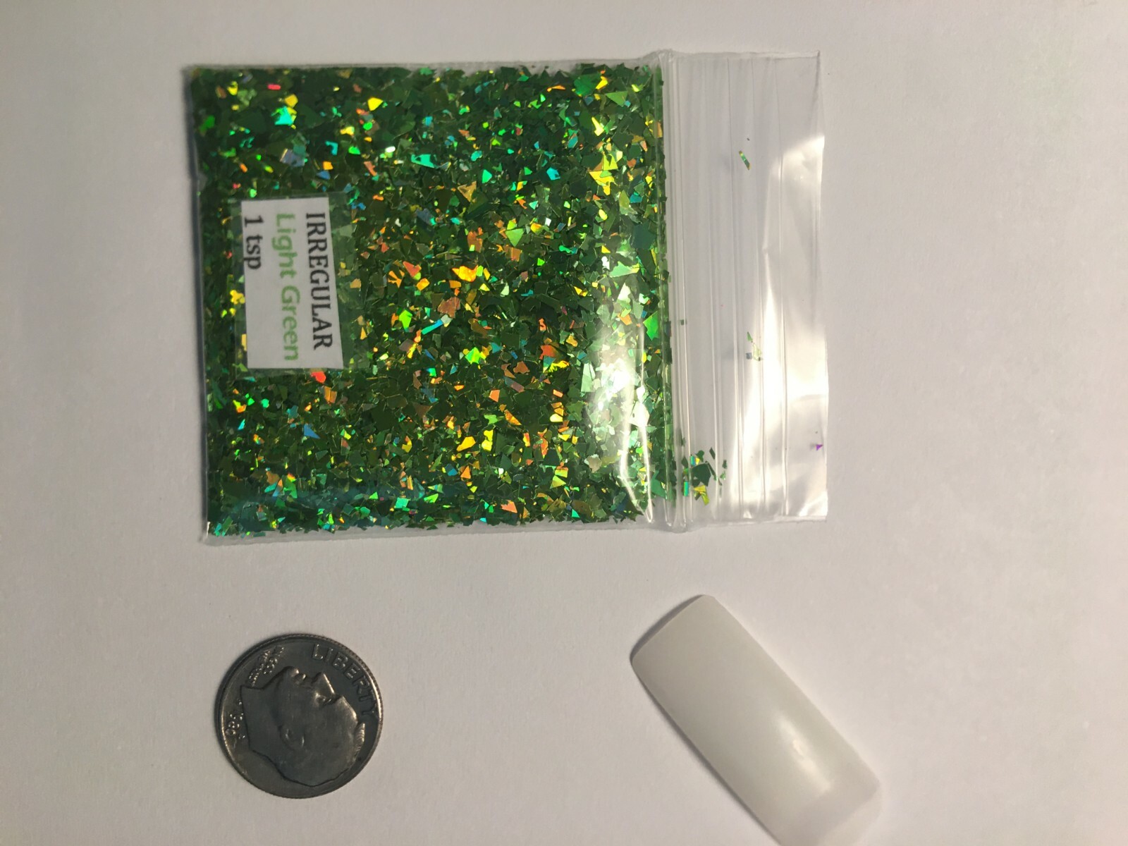 Solvent Resistant IRREGULAR shape Glitter(Light Green Apple) Nail Art FaceCrafts