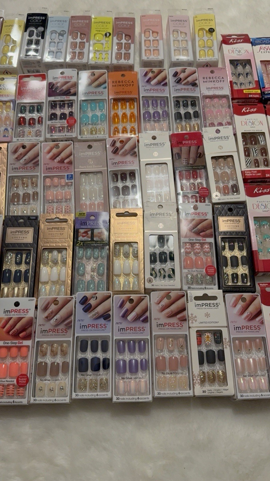 ( Lot Of 100 ) Kiss imPRESS Nails Mixed LOT**NEW DESIGNS****