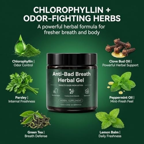 Anti-Bad Breath Herbal Gel Supplement – Body & Breath Odor Control from The Insi