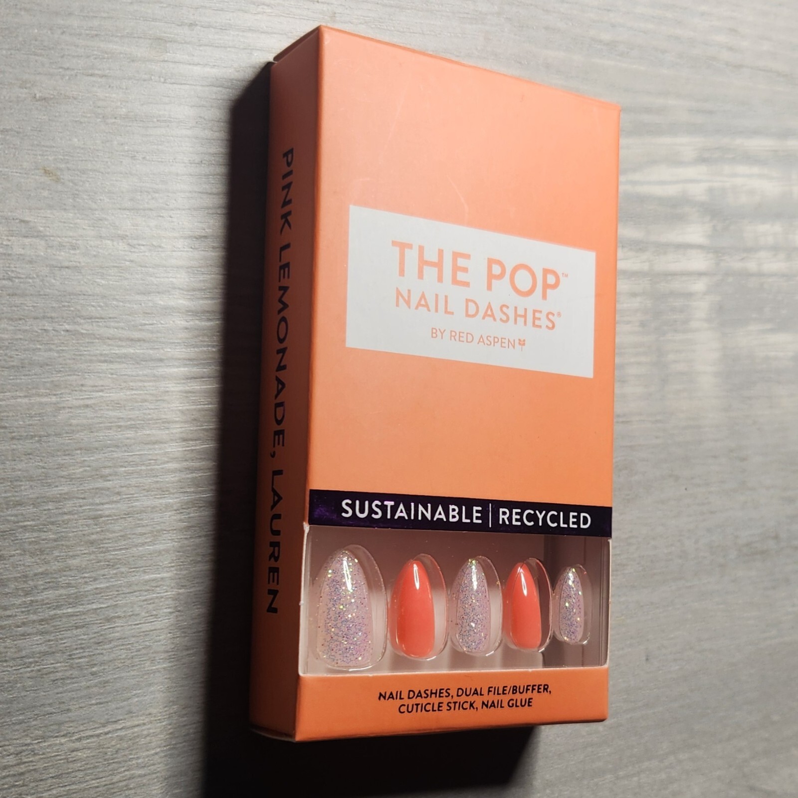 Press On Nails Pink Lemonade, Lauren Spring Summer Vacation Dashes Red Aspen