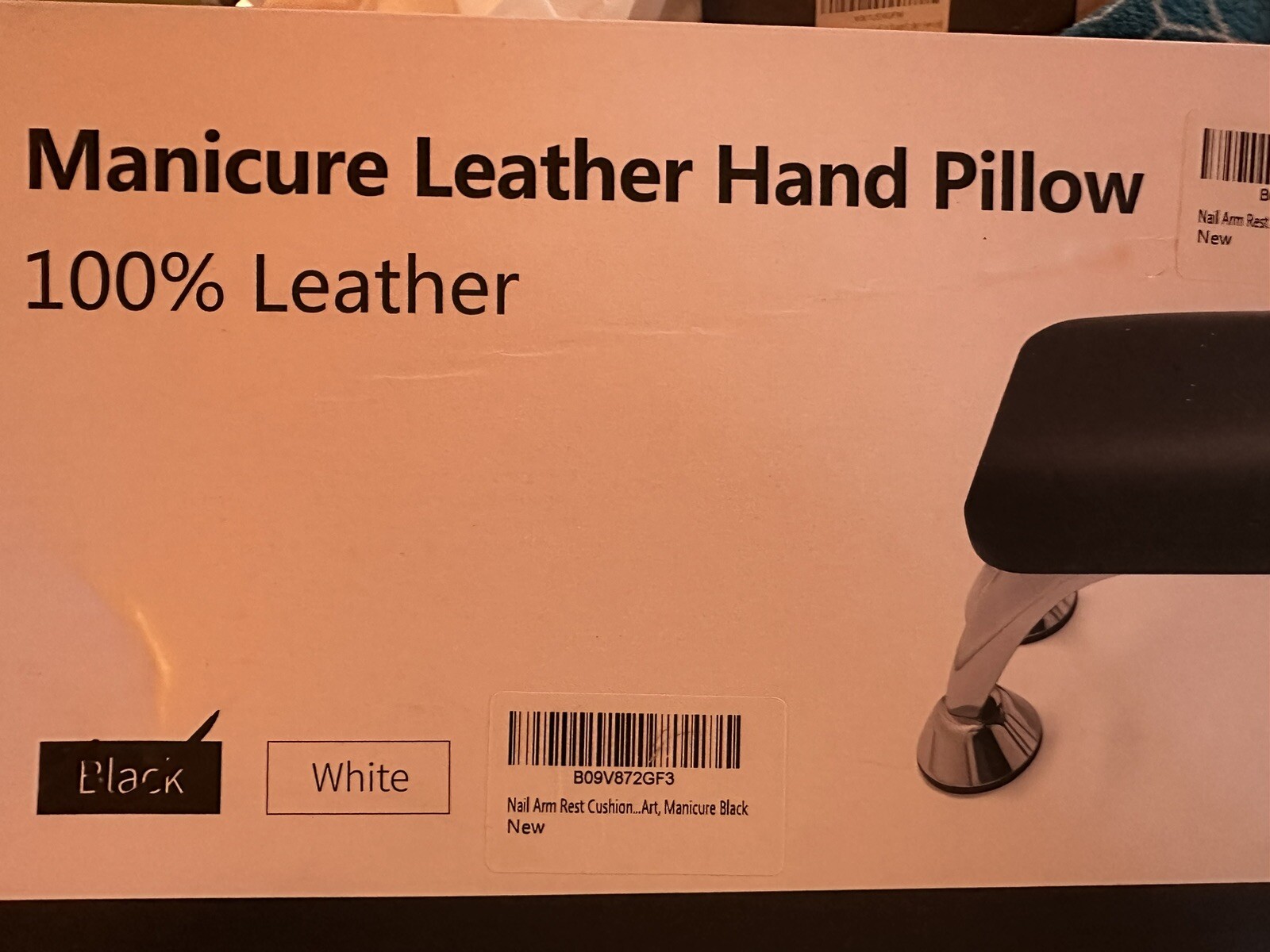 Manicure Leather Hand Pillow Arm Rest Cushion Support Holder For Use W/ Gel Lamp