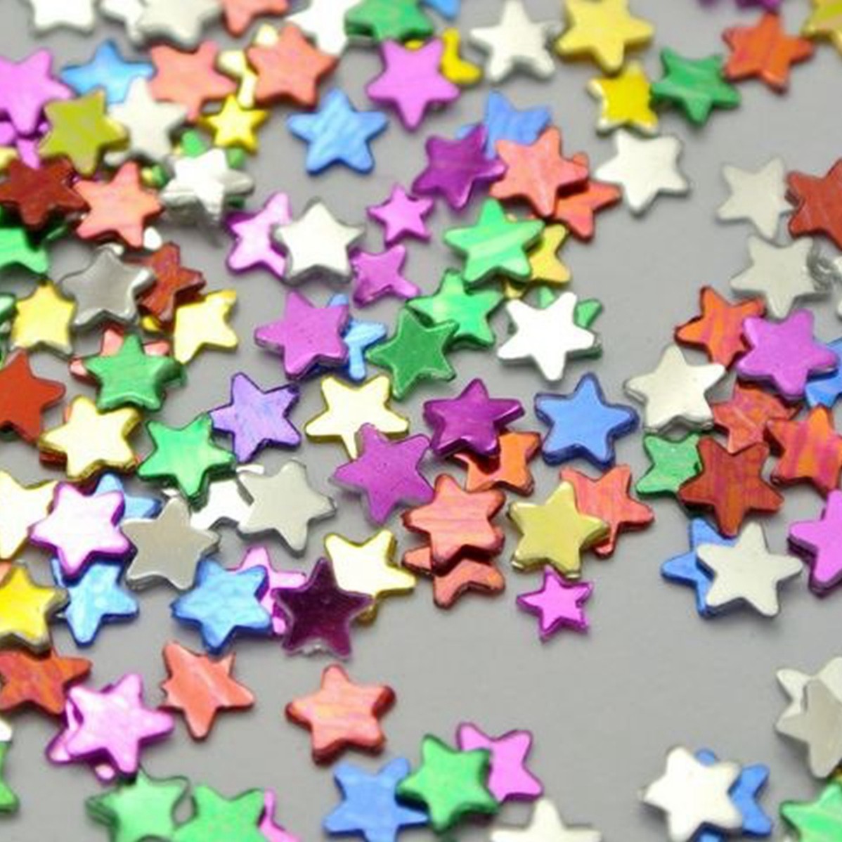 50Gram Mixed Color Metallic Star Sequins Loose Tiny 4mm Nail Art Scrapbook Craft