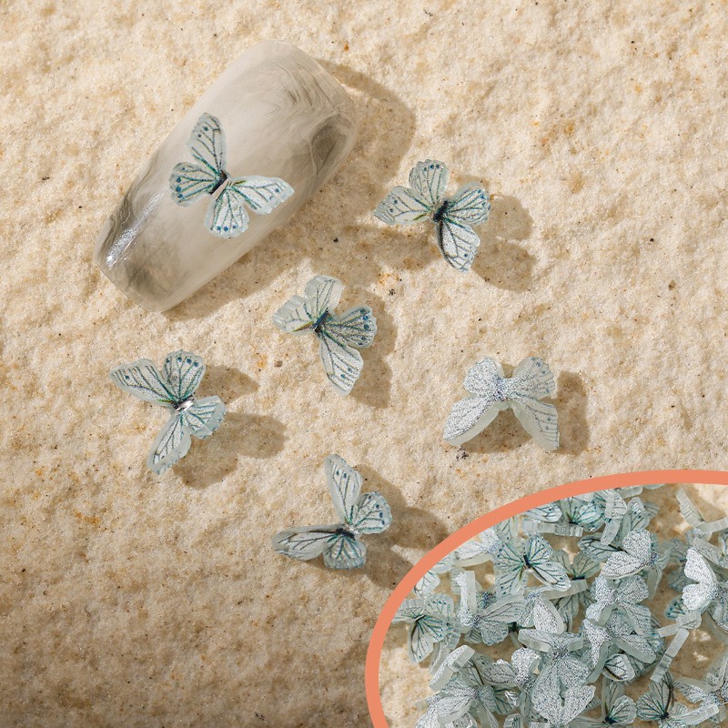 Nail art 3D butterfly painted board 3D mixed color fairy nail drill