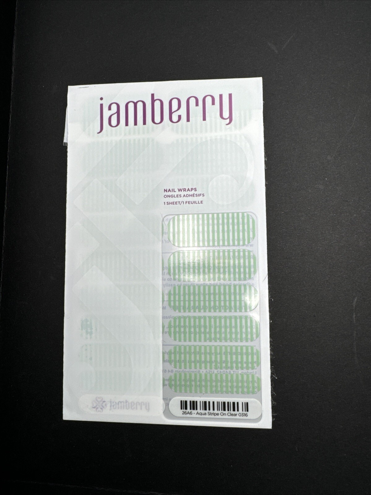 Jamberry Nail Wraps Aqua Store onStore on clear Full sheet