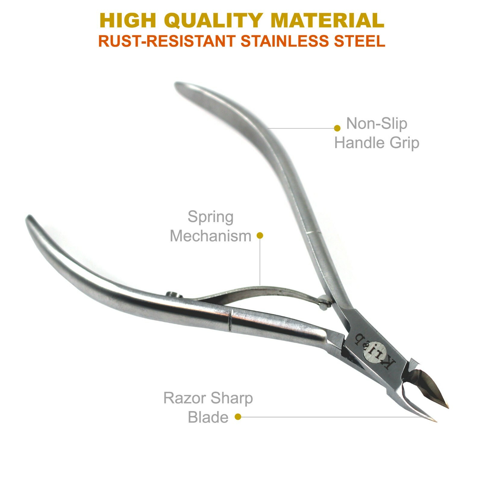 CUTICLE NIPPER PUSHER MANICURE PEDICURE NAIL CARE TOOLS SET KIT SPA SALON (5 PC)
