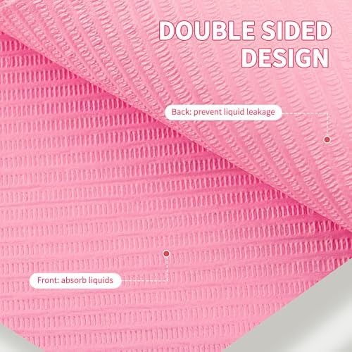 Nail Art Table Mat – Disposable Nail Paper Towels (50PCS) – Pink Waterproof 3-Pl