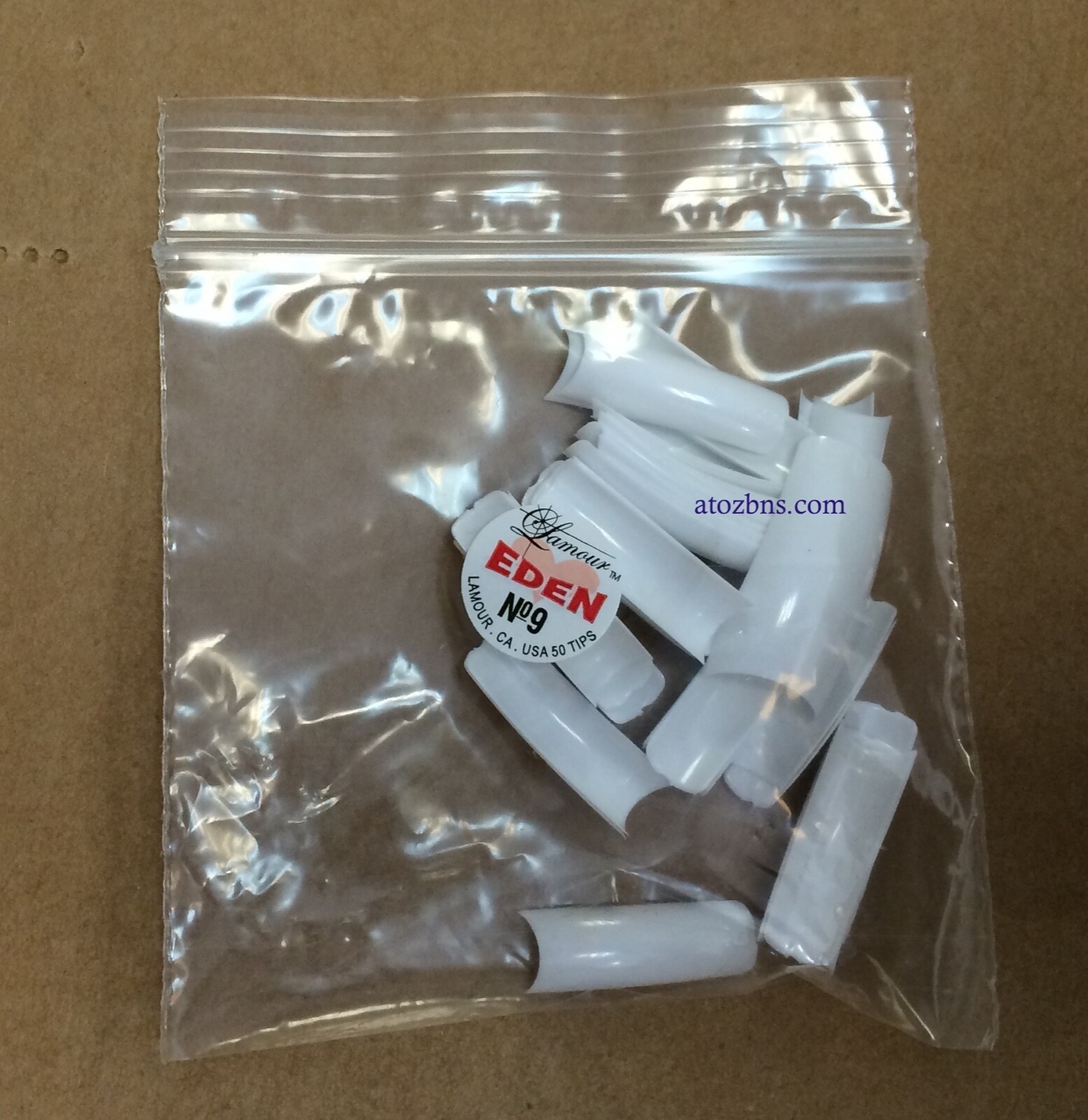 * Lamour Professional Nail Tips EDEN WHITE FRENCH 0-10 Made in USA 550ct