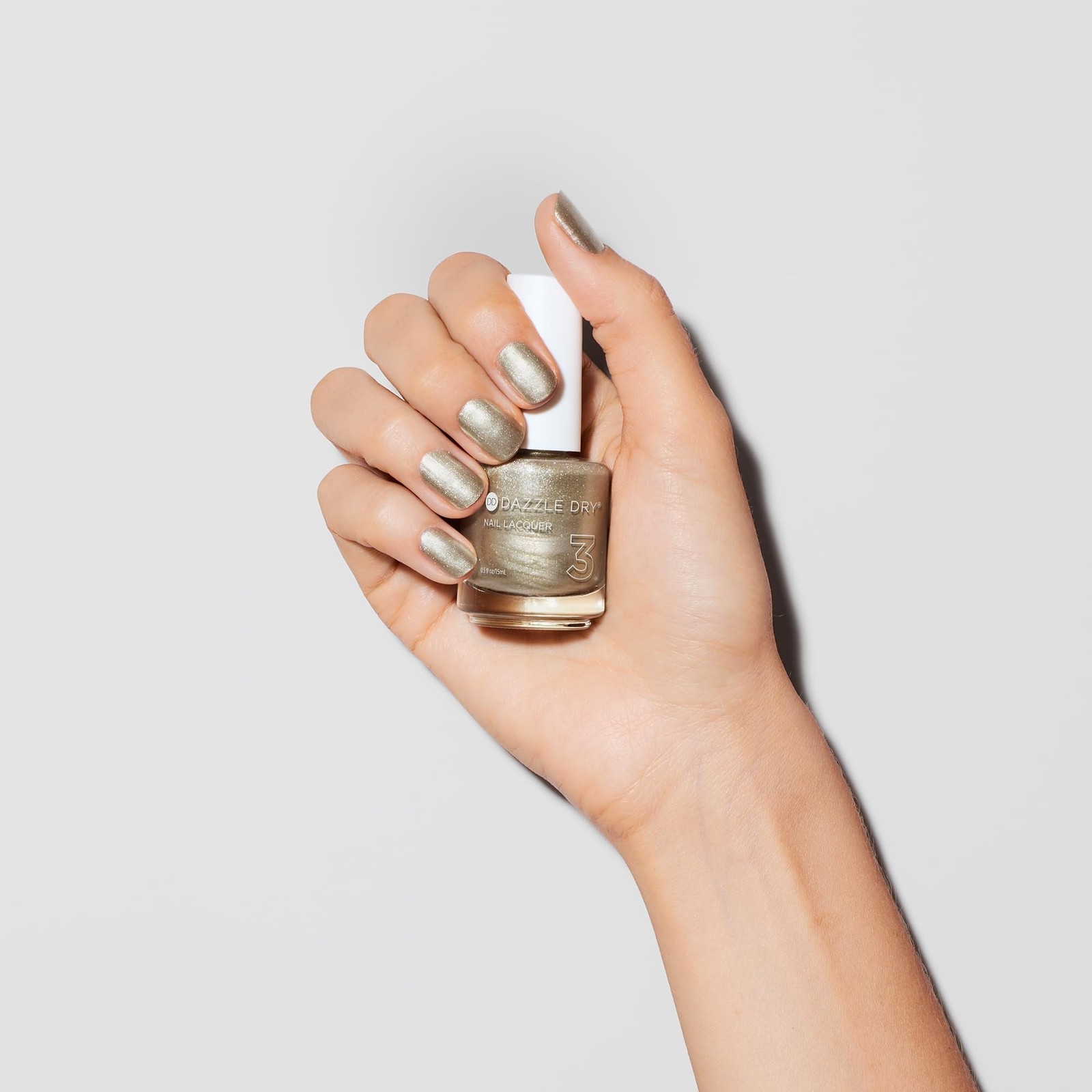 Dazzle Dry Nail Lacquer (Step 3) – Illuminate Lacquer – A bright champagne go…