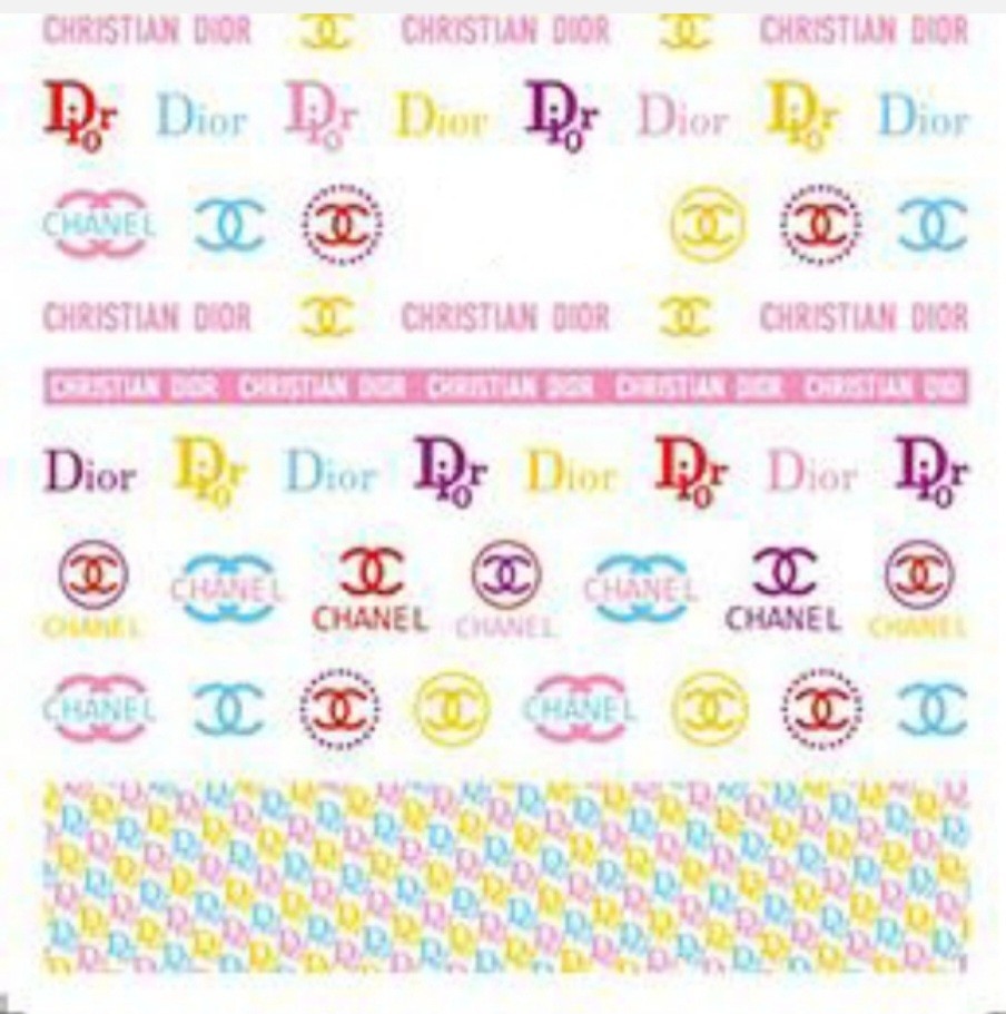 NWT NAIL ART DESIGN SELF-SEAL STICKERS: PASTELS N°105!
