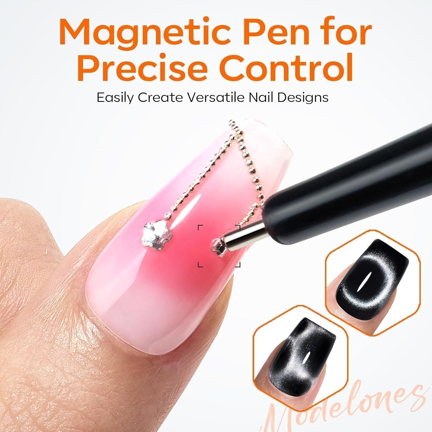Cat Eye Magnet Set, 15PCS French Cateye Gel Nail Polish Magnet Nail Art Tools Se
