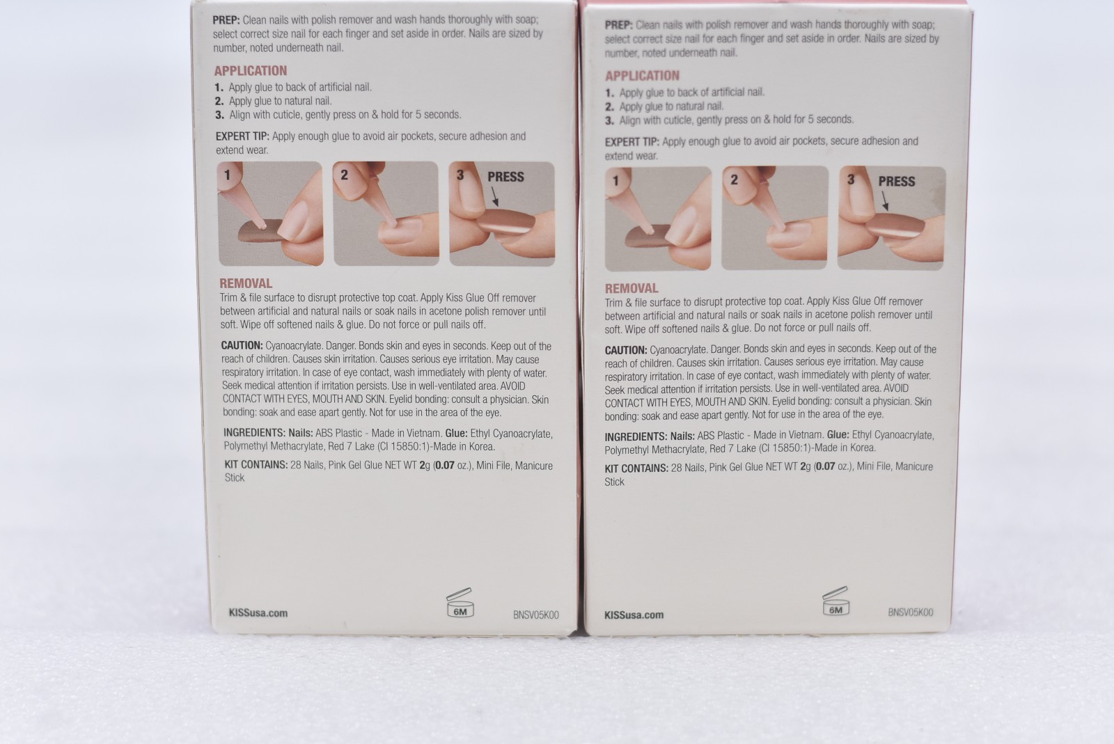 Lot of 2 Kiss Bare but Better BN01 Short False Nails – 28 Nails