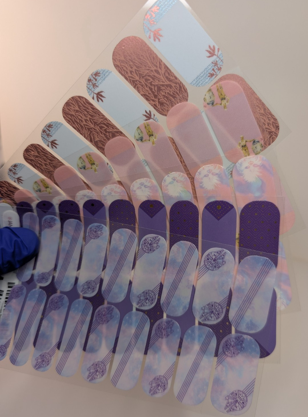 Jamberry Nail Wraps Full Sheets – Disney Star Wars Purples & Pinks – Lot of 10