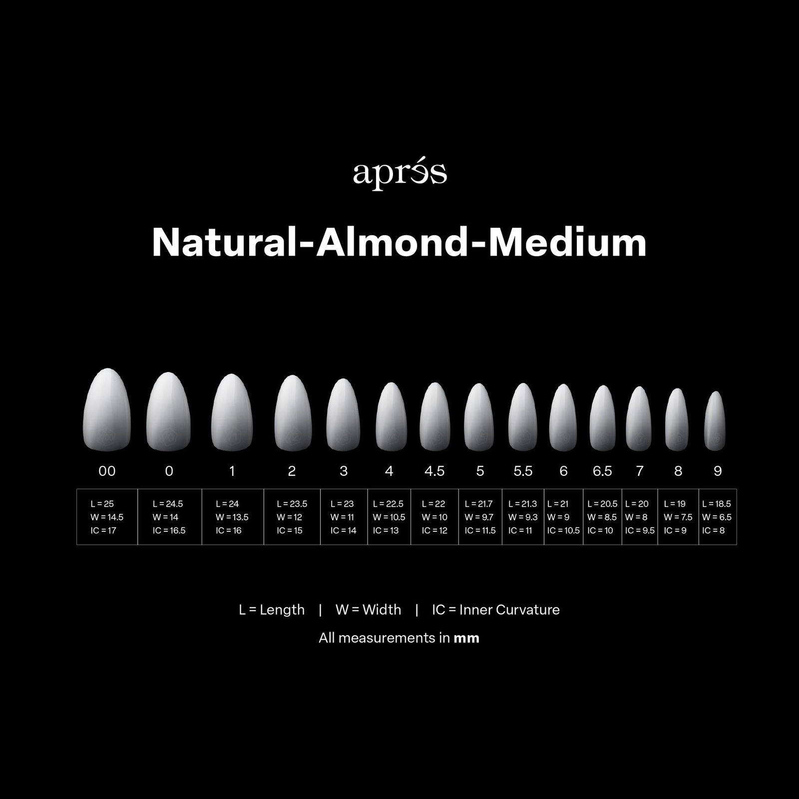 Apres Gel-X Ombre Natural Almond Medium Tips Box 14 Sizes 210pc