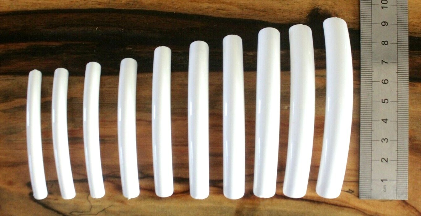 20 100 Extra Long Square Shape End Curved Vamp False Nails Tips Fake Acrylic XXL