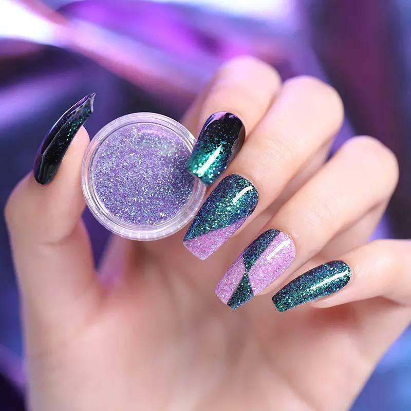 17 Colours Mermaid Nail Glitter Powder Sugar Neon Iridescent Aurora Mirror