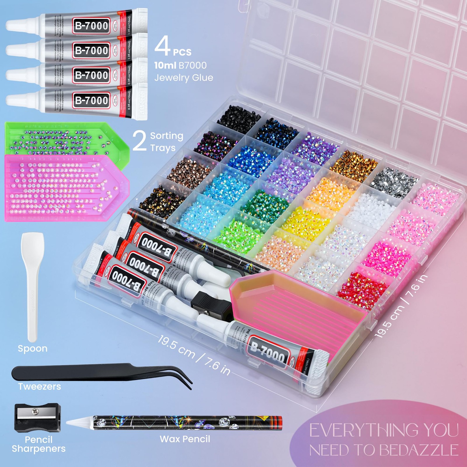35000 Pcs Resin Jelly Rhinestones Kit, 24 Colors 3mm Flatback Rhinestones wit…