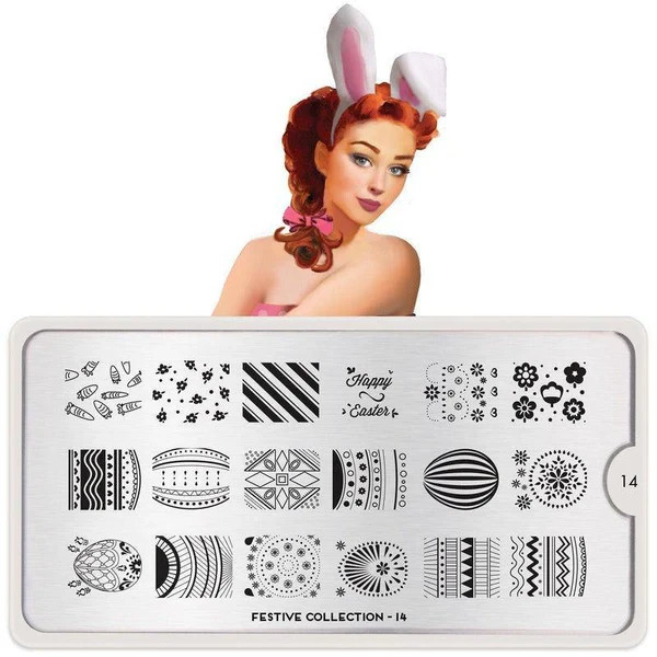 MoYou London Nail Stamping Plate – Festive 14
