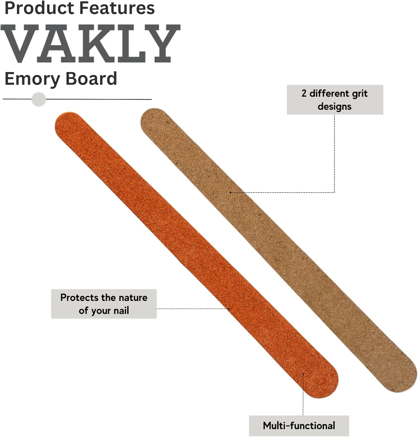 Emery Boards Nail Files 180 Grit – Profal Double Sided Nail