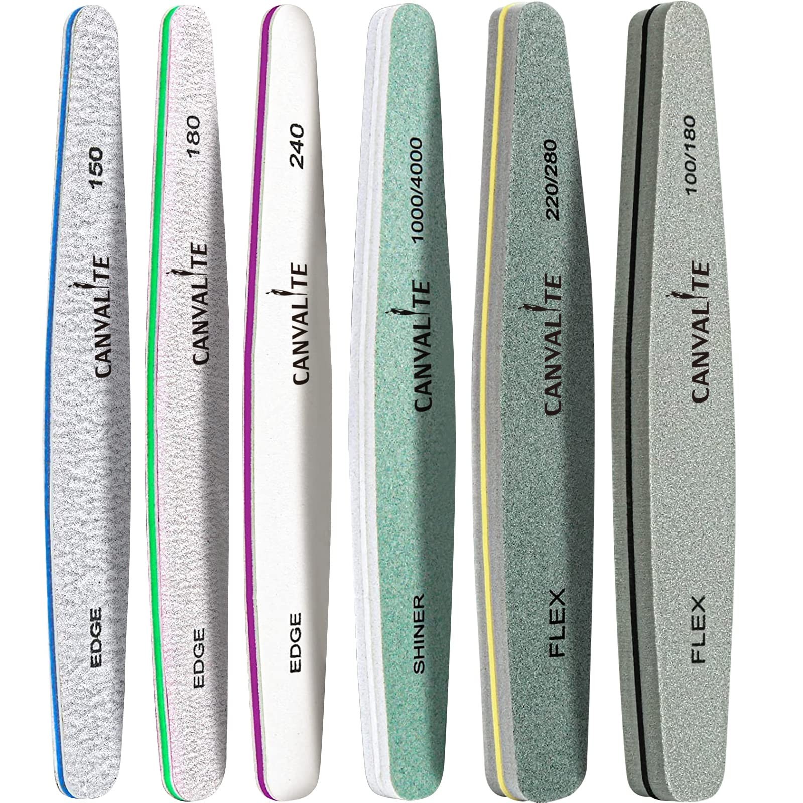 Nail Files Canvalite Nail File and Buffer Professional Emery Boards Washable …